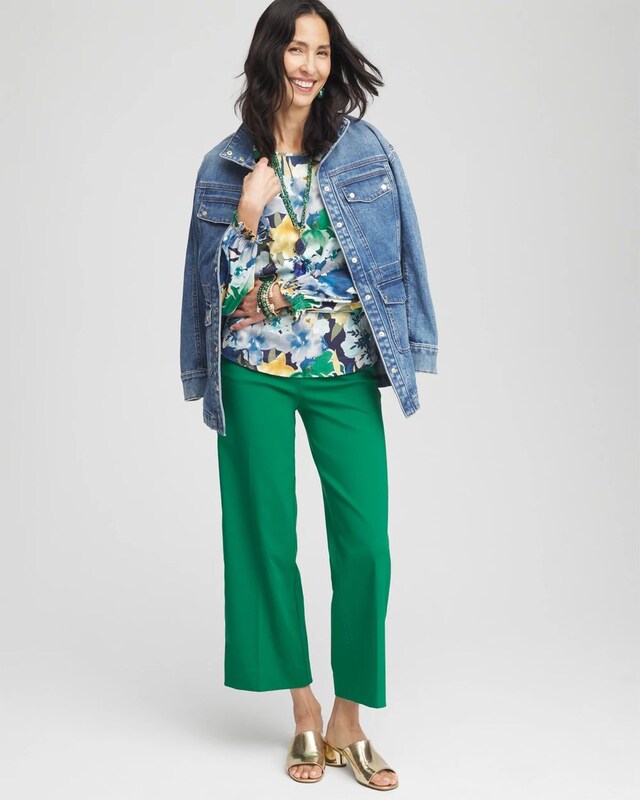 Brigitte Wide-Leg Cropped Pants - image 2